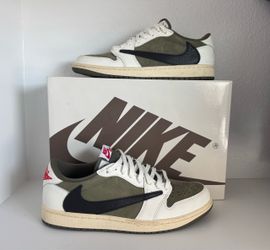 Travis Scott Jordan 1 low medium olive