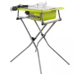 RYOBI 7 in. 4.8 Amp Corded Wet Tile Saw with Stand
