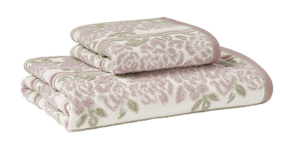 One Bath towel and one hand towel