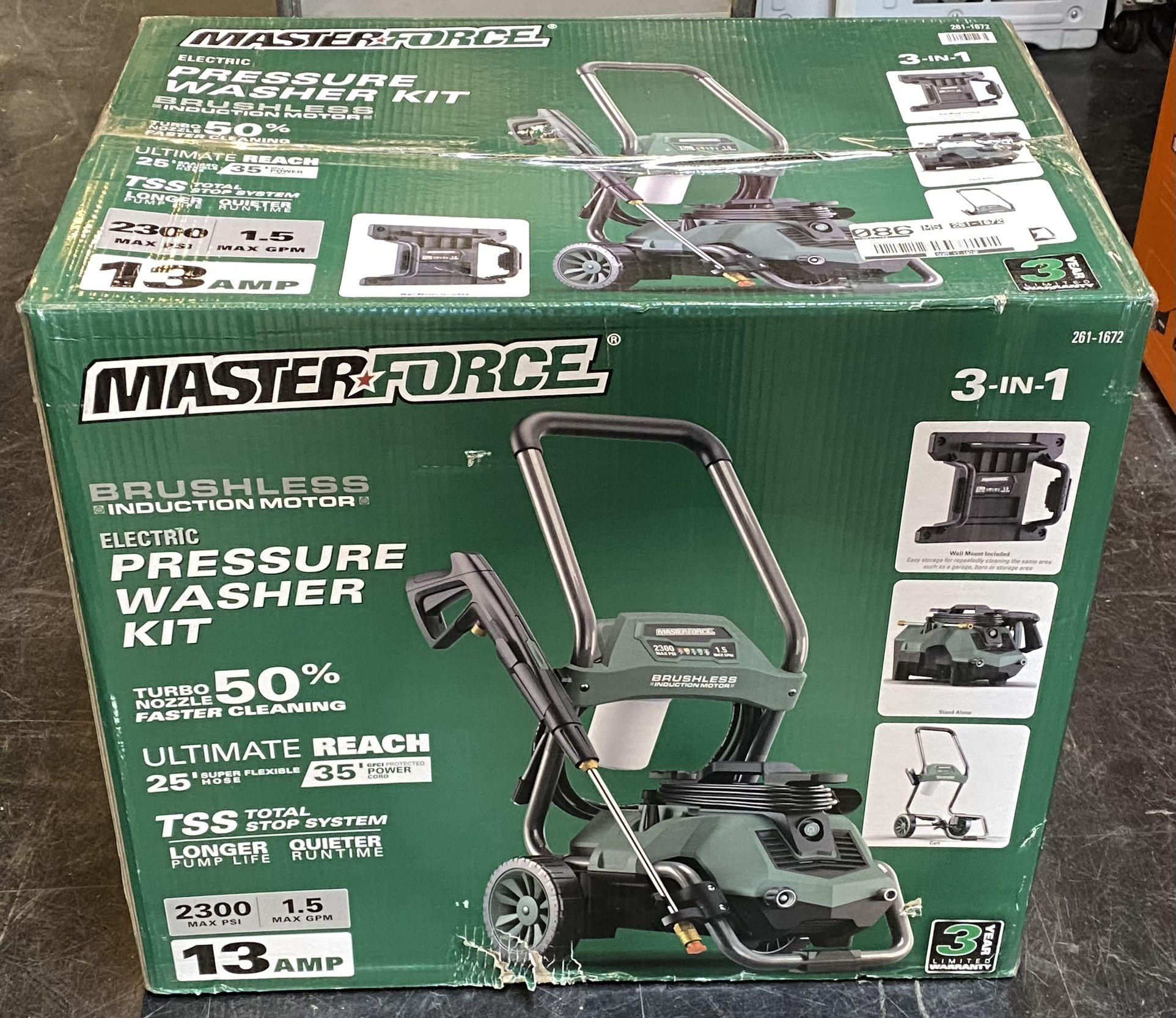 Masterforce 2300 PSI 1.5 GPM 13-Amp Corded Electric Pressure Washer