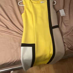 Yellow Clavin Klein Dress 