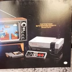 LEGOS VINTAGE NINTENDO GAMING SYSTEM WITH OLD SKOOL BUNNY EAR TELEVISION 