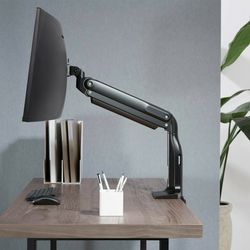 Monoprice Heavy-Duty Single-Monitor Full-Motion Adjustable Gas-Spring Desk Mount for 32~49in Monitors