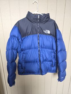 WOMENS  The North Face 1996 retro nuptse  jacket 700-down -Lapis Blue Large Fit  Mens Meduim 