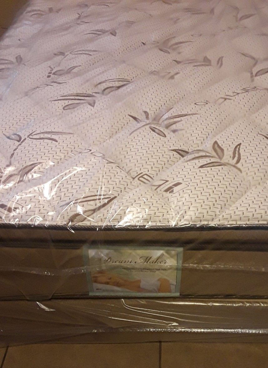 Brand New Queen Size Pillowtop Mattress And Box Spring Free Delivery