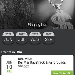 4 Tickets Shaggy live Del Mar FAIRGROUNDS 