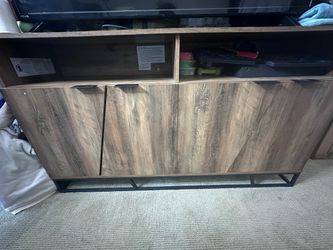 Walker Edison WE Furniture 58" Angled Door Sideboard - Reclaimed Barnwood, (Model: AZU58IAN4DRO)
