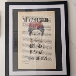 Book Page Art Frida Kahlo 