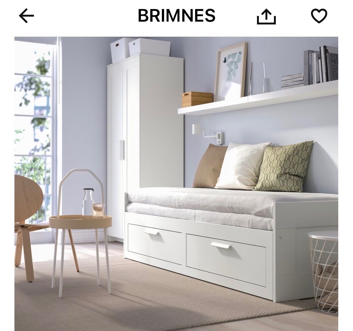 Brimnes Daybed Frame With Drawer.  Twin Size Bed Frame