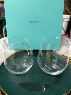 Tiffany & Co. Stemless Wine Glasses Set of 4
