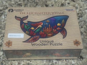 200-Piece Wooden Whale Puzzle for Adults – Animal-Shaped