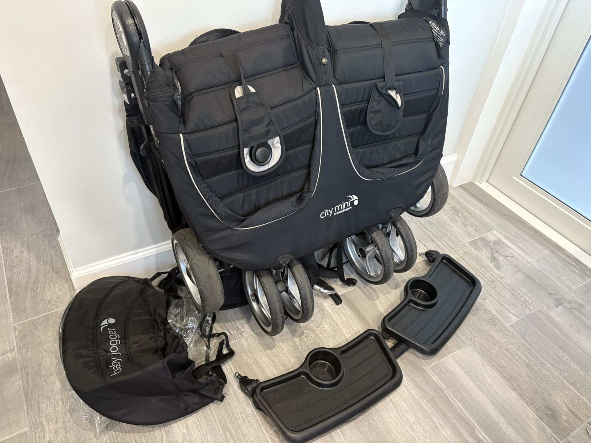 Baby Jogger City Mini Double Stroller w/ Accessories