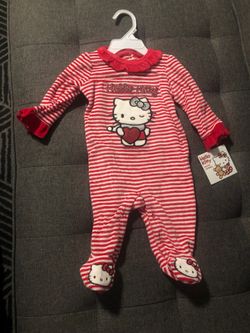 Hello kitty velour coverall size 3-6 months