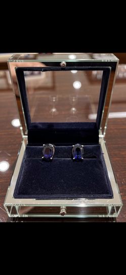Classic Sapphire Pushback Earrings