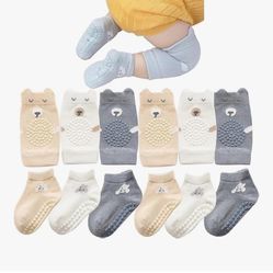 Anti-slip Baby Socks With Knee Pads