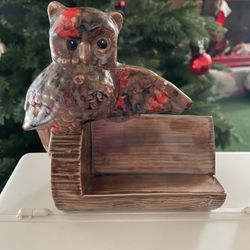 Vintage Owl Clock Holder 