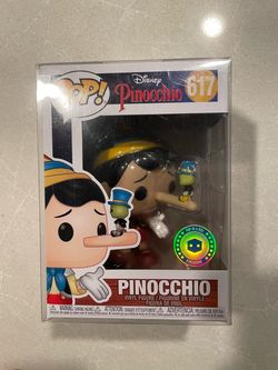 Pinocchio & Jiminy Cricket Funko Pop *MINT* Pop in a Box PIAB Exclusive Disney 617 with protector