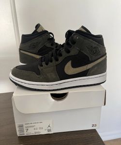 Size 7 - Air Jordan 1 Mid Olive Women