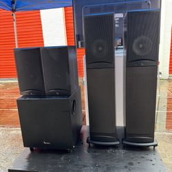 Infinity Speakers + Subwoofer Bundle – 5 Pieces