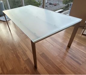 Beautiful glass dining room table