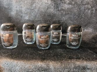 BATH & BODY WORKS "NOIR" MENS COLLECTION ANTI-BACTETIAL HAND GEL BUNDLE OF 5