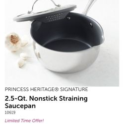 Caserola De Princess House De 2.5 Qt De Teflon 