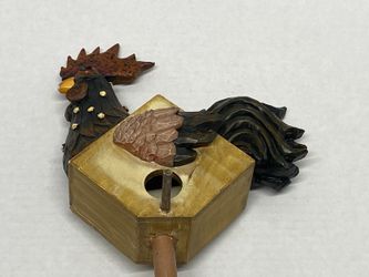 Rooster Toilet Paper Holder Without Base Farmhouse Decor Pre Owned