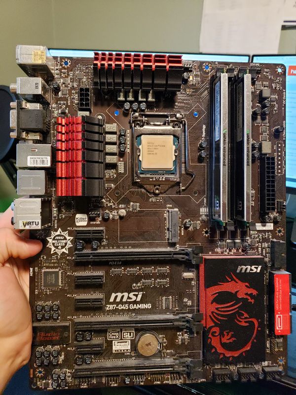 MSI gaming motherboard with 8gb ram and i5-4590 cpu for Sale in Federal