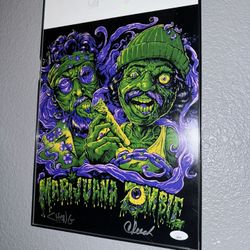 Chech and Chong Signed Artwork 