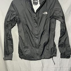 The North Face Women's Black W/ White Logo Hooded Rain Jacket Size XS/TP