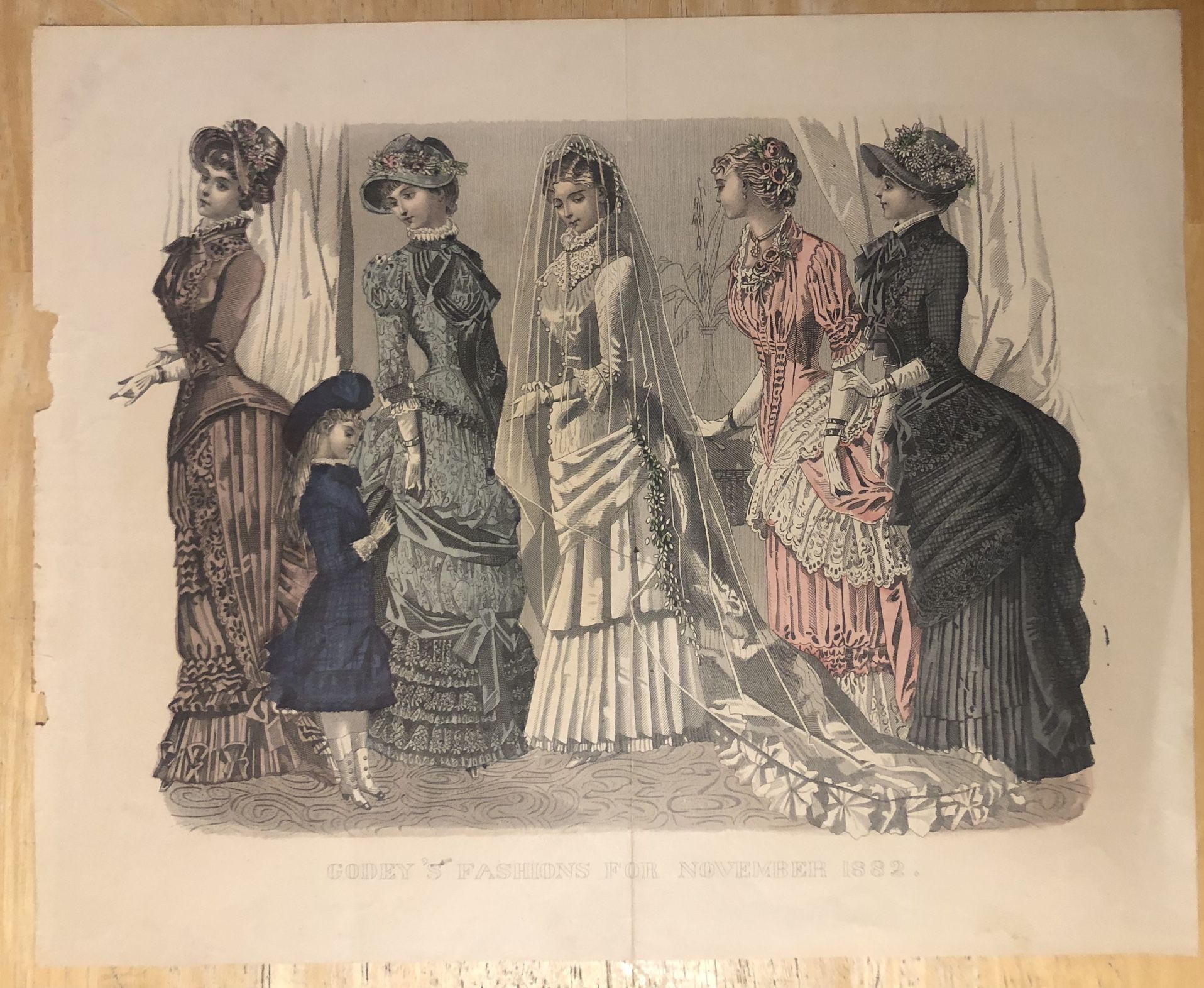 Godey’s fashions for November 1882 print Ready To Frame