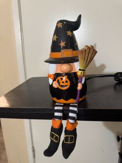 Halloween Witch Gnome Ceramic Wax Warmer