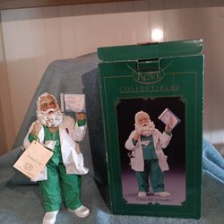 Ksa Collectible Doctor Santa With Original Box 10" Tall 