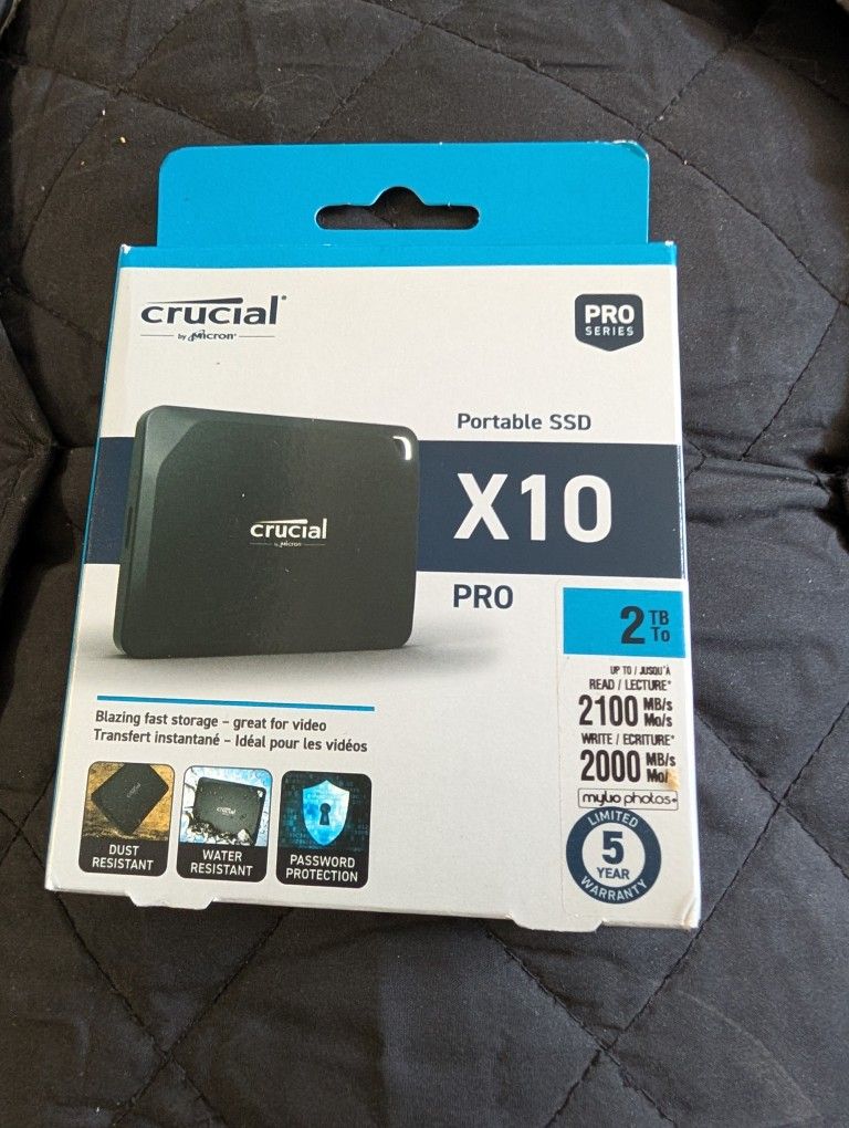 Crucial X10 Pro 2TB Portable SSD External Hard Drive