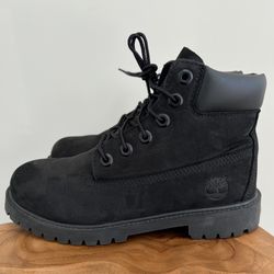 TIMBERLAND PREMIUM 6 IN WATERPROOF BOOT BLACK NUBUCK 5.5 M/M JUNIOR'S/JUNIORS