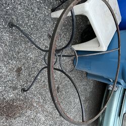 Wrought Iron Table And Two Chairs