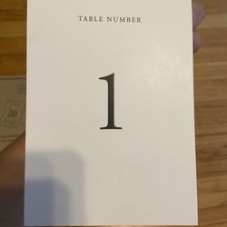 Table Numbers 