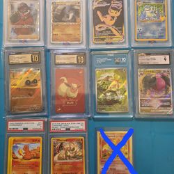 Pokemon cards psa10 9 7 cgc 10 9 and raw