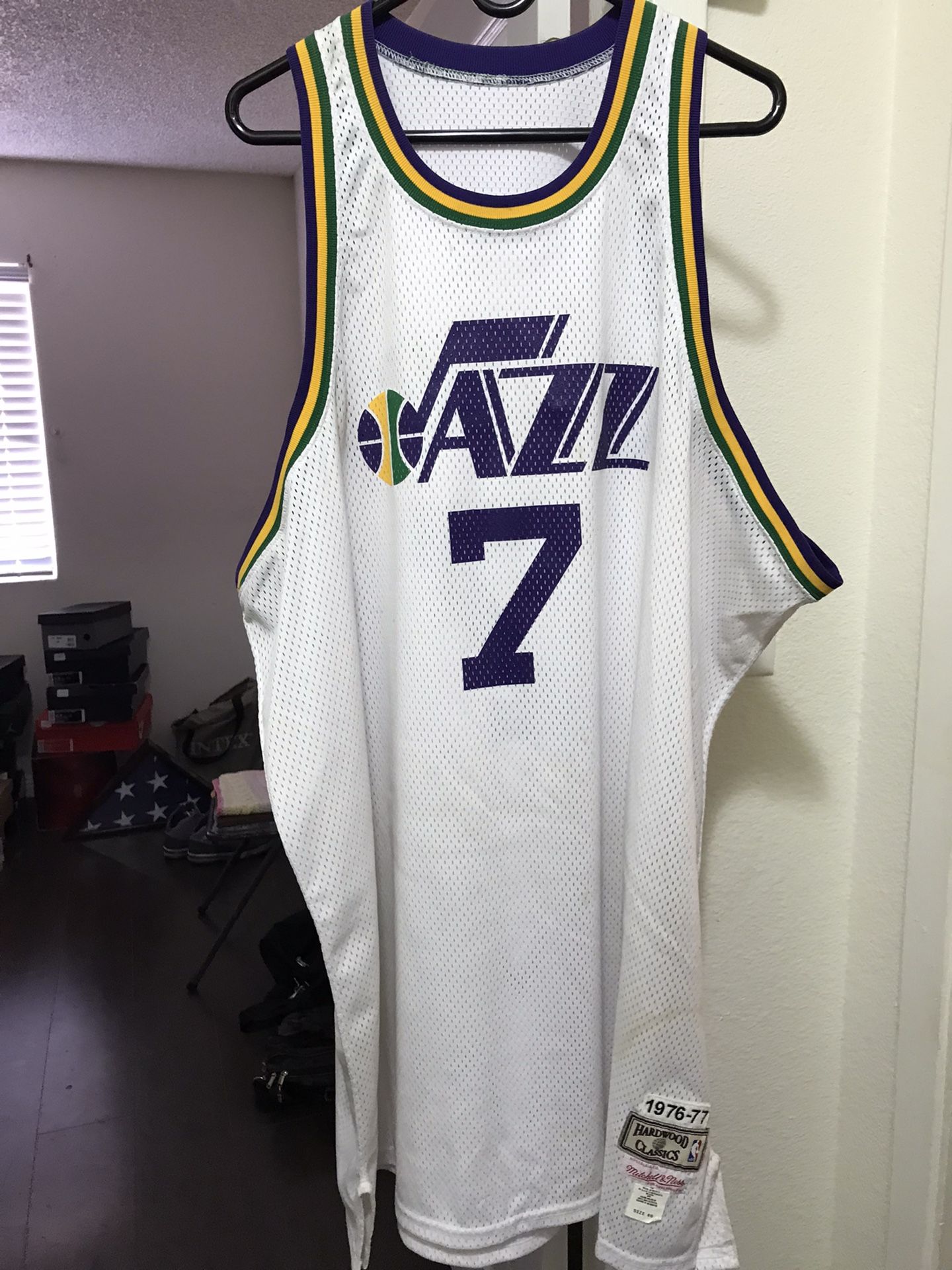 MITCHELL & NESS Utah Jazz, 100% authentic jersey, 7, Pete...