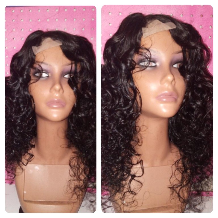 20" 100% Brazilian Body Wave Glueless Human Hair Wig 