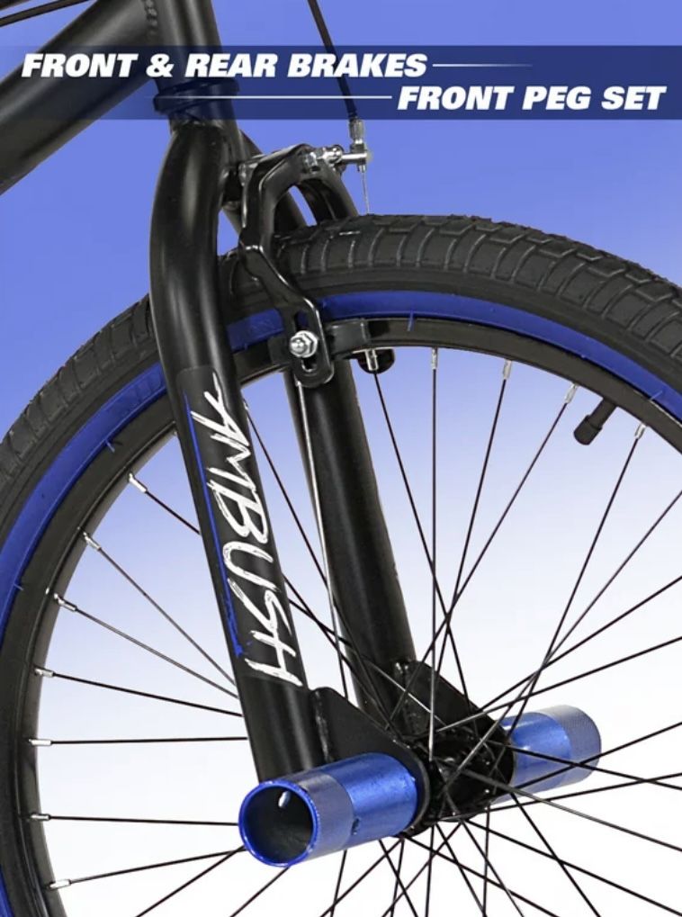 20 Boys' Kent Ambush BMX Bike Blue Helmet Bicycle Cup Holder