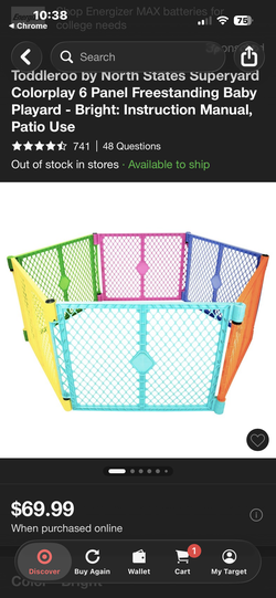 Baby/toddler Fence/Play yard