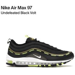 Nike Air Max 97 Undefeated Black Volt Size 11