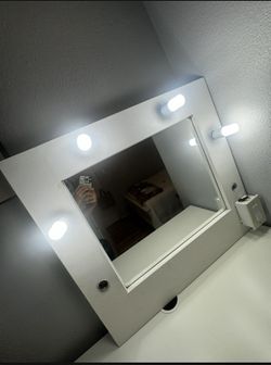 White Vanity Mirror