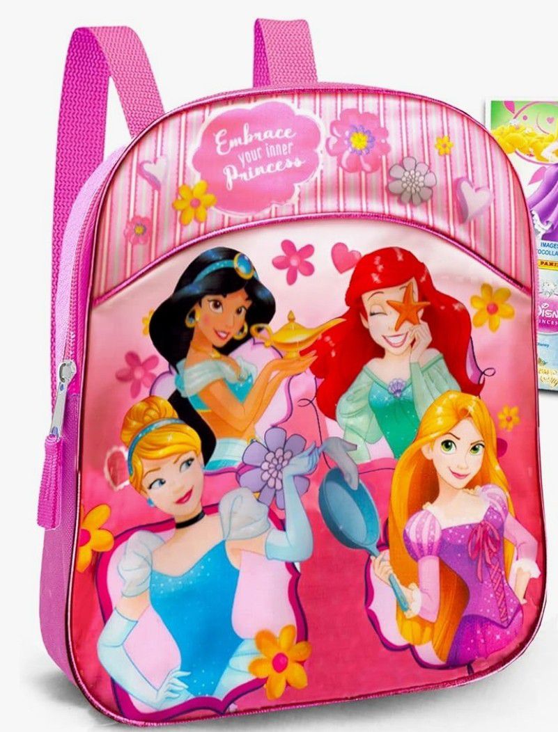 Disney Princess MINI Backpack for Girls ~ 4 Pc Preschool Supplies Bundle with Disney Princess 10" Mini Backpack for Kids, Toddlers,

