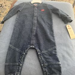 Levi’s Navy Denim Baby Jumpsuit 
