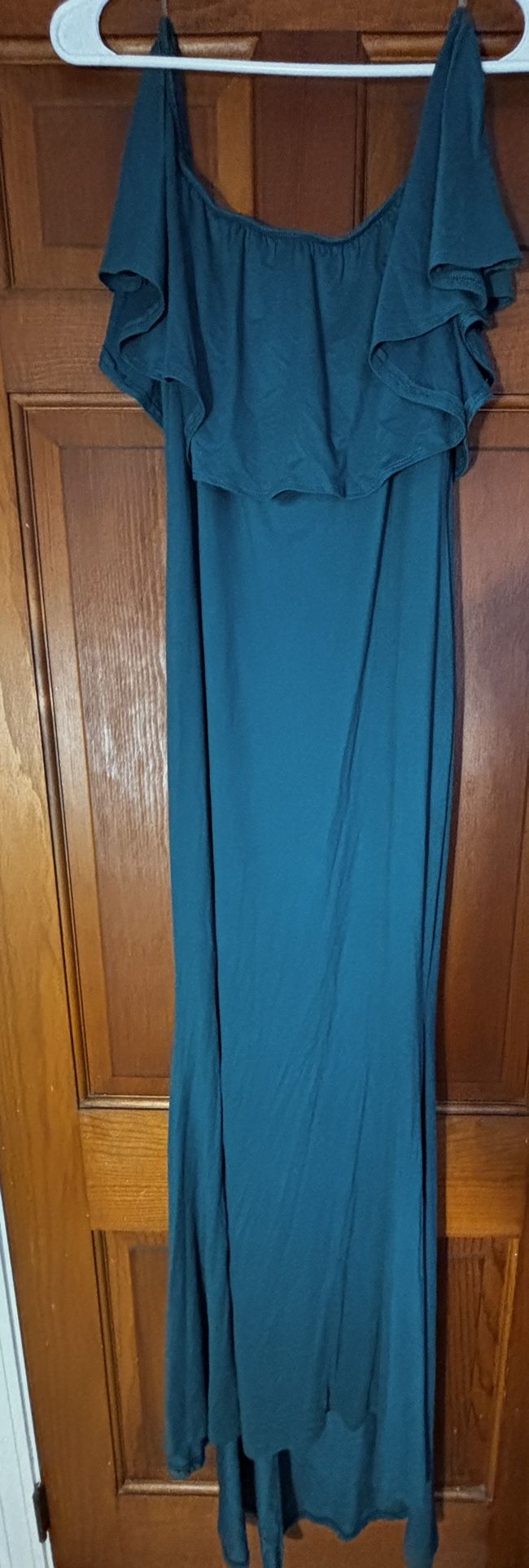 Turquoise/Green Off The shoulder maternity Dress