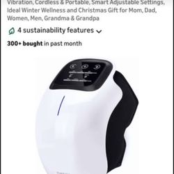 FORTHiQ 3-in-1 Knee Massager with Heat, Red Light & Vibration, Cordless & Portable, Smart Adjustable