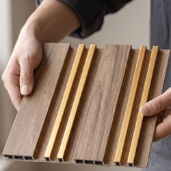 PVC Interior, Wall Panels, golden oak ribbed