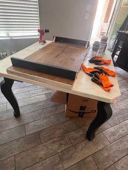 Solid wood dining table